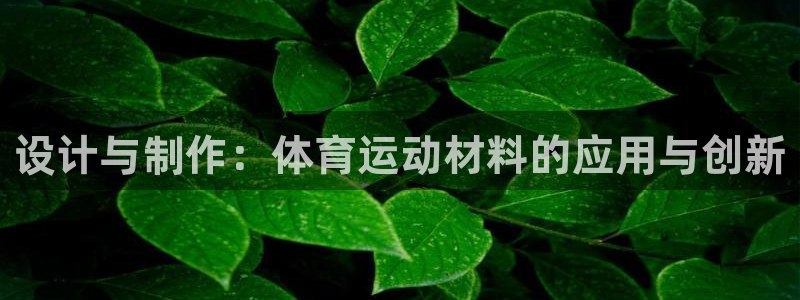 betway西汉姆官网：设计与制作：体育运动材料的应用与创新